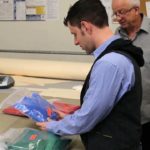 Yuval Sharon discusses the installation for IN C with Doron Gazit, inventor of the inflatable air dancer.