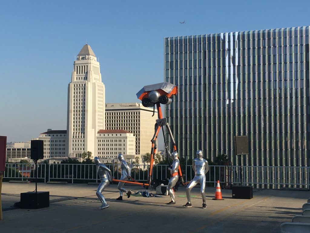 An alien at city hall. Photo by Elizabeth Cline.